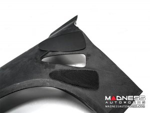 Alfa Romeo Giulia GTAm Style Front Fenders - Carbon Fiber - Raw Finish